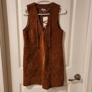 Tobi new with tags brown leather dress XS